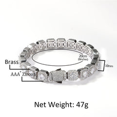 Bracelet Copper Zircon Flower Rock Sugar Chain Bracelet Spectrum St. Valentine's