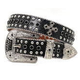 Hip-hop punk rhinestone belt punk style