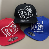 DC Classic Big Logo Embroidery Baseball Cap Skateboard Hip Hop Flat-brimmed Hat Sports Visor