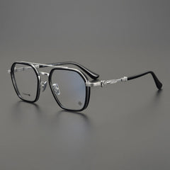 CHH Chrome Hearts Glasses Collector's Edition Double Beam Large Frame Ultra Light Pure Titanium Glasses Frame