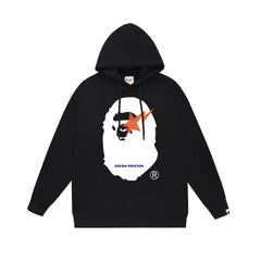 Bathing Ape Bape Hoodie Autumn/Winter Letter Print Loose Hoodie Pullover Ape Sweater