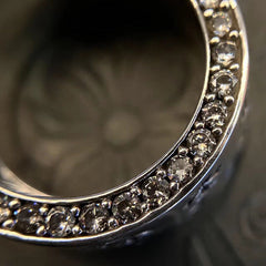 CHH Chrome heart Cross Ring Cross with Diamonds