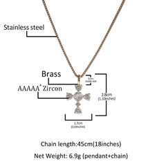 Jewelry Hip Hop S925 Silver Zirconium Claw Crosses Spectrum St. Valentine's Royalty