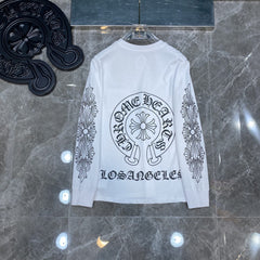 CHH Heart Long Sleeve Shirt Unisex Fashion Loose Long Sleeve Shirt
