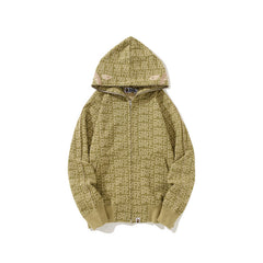 Bathing Ape Bape Hoodie Full Print Sweater Cardigan Zip Hooded