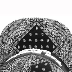 Trendy flat brimmed snapback hatslos angeles cashew pattern