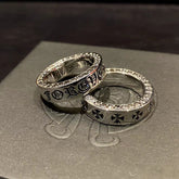 CHH Chrome heart Cross Ring Cross with Diamonds