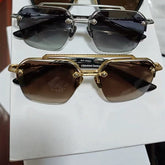 Chrome Hearts Sunglasses Acetate Leather Sterling Silver Diamond Inlaid Aviator Sunglasses