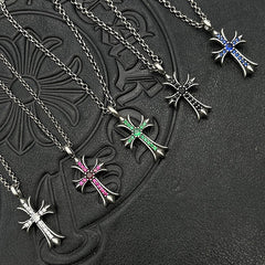 CHH Chrome heart Cross Necklace Cross Diamond Pendant Men's and Women's