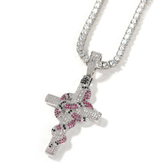 Jewelry Colored Serpentine Cross Pendant Vintage Crosses Spectrum