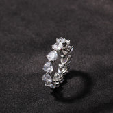 Rings Hip Hop Rings Men's Love Zircon Spectrum St. Valentine's