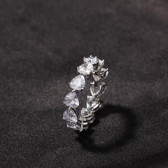Rings Hip Hop Rings Men's Love Zircon Spectrum St. Valentine's