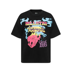 Hellstar T-Shirt Print Men's and Women's Summer High-quality pure cotton high-street clothing