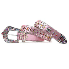 Hip-hop punk rhinestone belt crown pattern