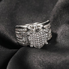 Rings Hip Hop Style Miniature Zircon Love Ring Vintage Spectrum St. Valentine's