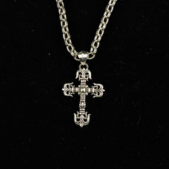 CHH Chrome heart Cross Necklace Men's and Women's Sterling Silver Vintage Large Pendant