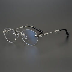 CHH Chrome Hearts Glasses Versatile Plated Vintage Round Glasses Frame Myopia Glasses Frame