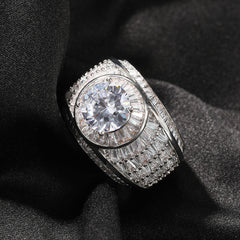 Rings Hip Hop Index Finger Ring Copper Zircon Ring ins Spectrum