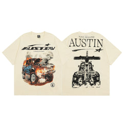 Hellstar T Shirt Summer Creative Pattern Unisex High-quality pure cotton high-street clothing