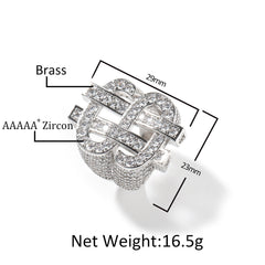 Rings Hip Hop Hip Hop Rings Full of Zircon Spectrum