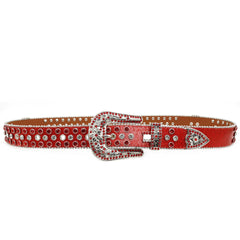 Hip-hop punk rhinestone belt flash diamond wide belt