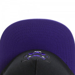 Trendy flat brimmed snapback hatscartoon purple leopard embroider summer