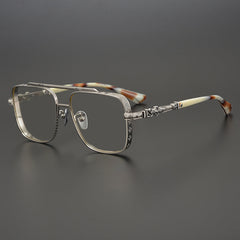 CHH Chrome Hearts Glasses Versatile pure titanium square frame sunglasses frame large face myopia glasses frame
