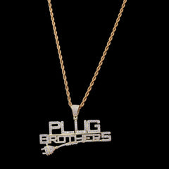 Jewelry Hip Hop Letter Entry Pendant Copper Inlaid Zircon 14K Gold Plated Pendant Alphabet Pieces Royalty