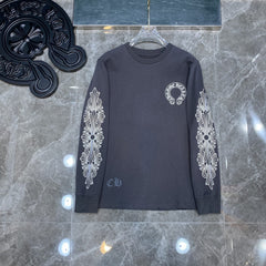 CHH Heart Long Sleeve Shirt Unisex Fashion Loose Long Sleeve Shirt