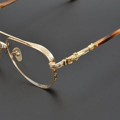 CHH Chrome Hearts Glasses Collector's Edition Pure Titanium Engraved Myopia Glasses Frame Sunglasses