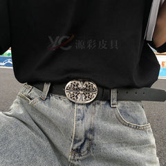 CHH Chrome Hearts Belt Cross Leather Casual Versatile