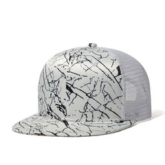 Trendy flat brimmed snapback hatsmesh breathable summer