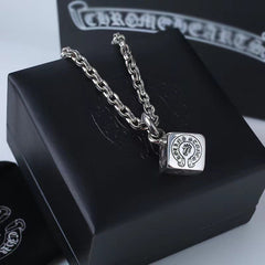 CHH Chrome heart Cross Necklace Square Dice Pendant Men