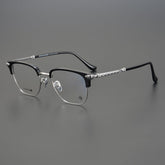 CHH Chrome Hearts Glasses Pure Titanium Vintage Fashion Half Frame Myopia Glasses Frame