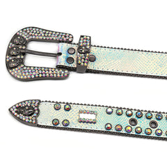 Hip-hop punk rhinestone belt skull punk style