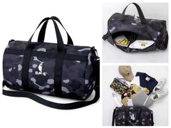 Bathing ape BAPE Bag black and white camouflage