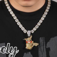 Jewelry Diamond Pendant Necklace Cartoon Fashion Necklace Male Animal Spectrum Pok¨¦mon