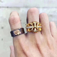 CHH Chrome heart Cross Ring Cross Trend