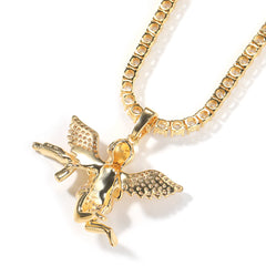Jewelry Hip Hop Jewelry Gun Pendant Copper Zircon Angel Pieces Animal Spectrum