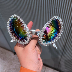 Trendy punk glasses alien funny