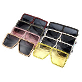 Trendy punk glasses square frame