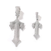 Jewelry T Letter Pendant Fashion Zircon Rap Cross Word Up Spectrum