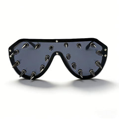 Trendy punk glasses spikes and rivets