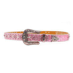 Hip-hop punk rhinestone belt with letter accessories