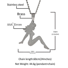 Jewelry Vintage Sexlady Pendant Necklace Spectrum St. Valentine's Jesus Pieces