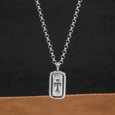 CHH Chrome heart Cross Necklace Rotatable Square Pendant Vintage Sword Cross Necklace
