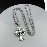 CHH Chrome heart Cross Necklace Classic Cross Flower Men's and Women's Design Pendant