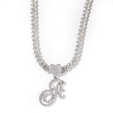 Jewelry Zircon Love Button Head Flower Letter Pendant Personality Word Up Spectrum St. Valentine's