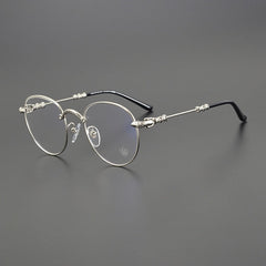 CHH Chrome Hearts Glasses Versatile Literary Retro Round Frame Plain Myopia Glasses Frame