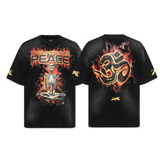 Hellstar T-Shirt Street Summer Top Short Sleeve T-Shirt High-quality pure cotton high-street clothing
